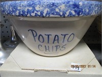 Potato Chip Bowl & Collector Plates