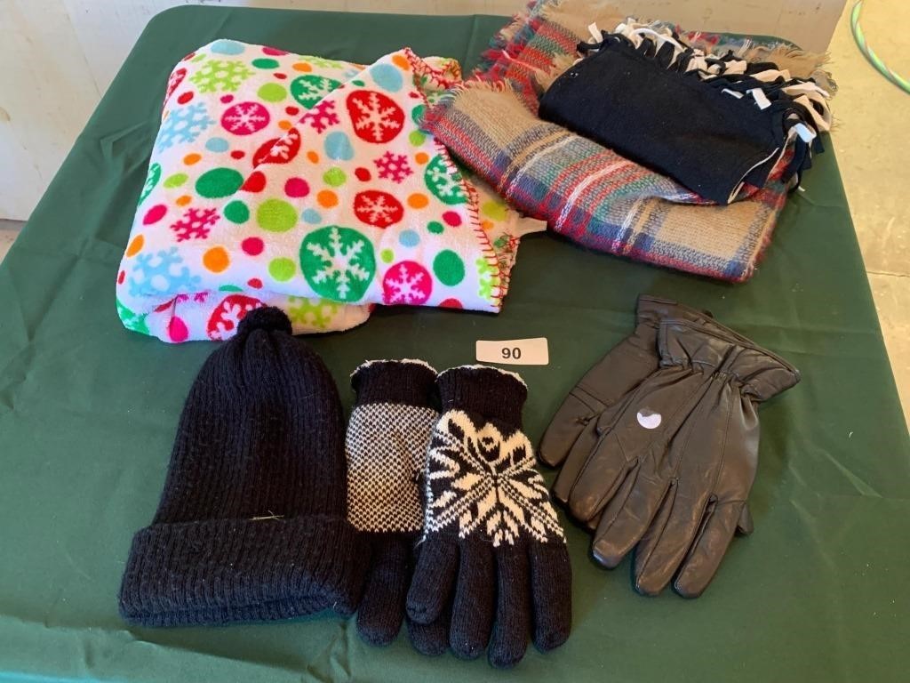 Plush Throw, Hat, Gloves & Scarves