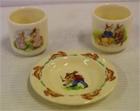 Two Royal Doulton"Bunnykins" egg cups