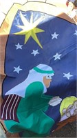 26 x 39 nativity scene flag, three 12 x 18