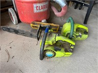 Two Poulan gas powered chainsaws both need work