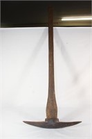 Vintage Wood and Cast Iron Pick Ax