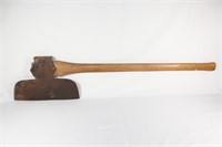 Antique J. B. Stohler Hand Forged Hewing Ax