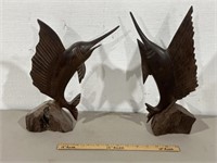 CARVED WOODEN MARLIN DECOR