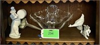 Glass Decorative Bowl W/ Shelf Decor