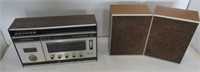 Vintage Panasonic FM/AM stereo cassette shelf