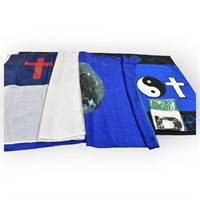 (4) Flags - Christan, Earth, Coexist