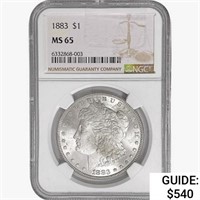 1883 Morgan Silver Dollar NGC MS65