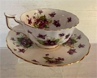 Royal Chelsea “Spring Violets" Cup & Saucer;