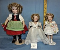 3 contemporary shirley temple dolls