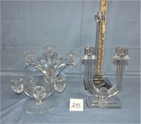 4 glass candle holders