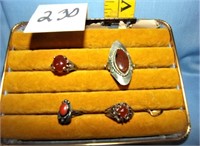 5 vintage rings