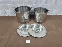 2 Stock pots with lids