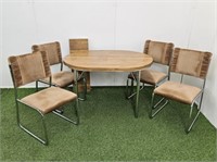 LAMINATE TOP TABLE & 4 CHAIRS