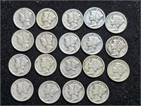 Mercury Dimes - var. dates (19)