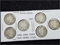 Barber Dimes - var. dates (6)