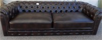 Wayfair Brown Leather Chesterfield Couch 92x25