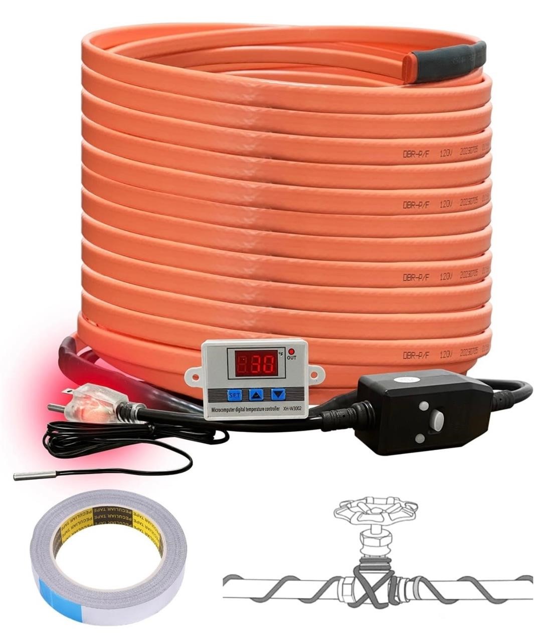 100FT, Freeze Protection Self-Regulating Cable