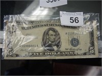 1957 SERIES $5 SILVER CERTIFICATE