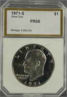 1971-S Eisenhower Silver Proof Dollar PCI PR 66