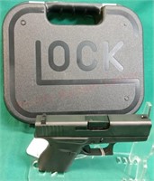 New! Glock 43, 9x19, pistol. 2 magazines, hard