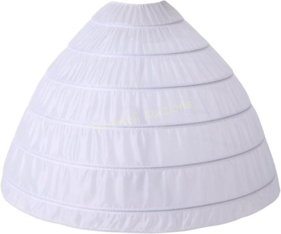 Full A-line 6 Hoop Petticoat WPT146 White
