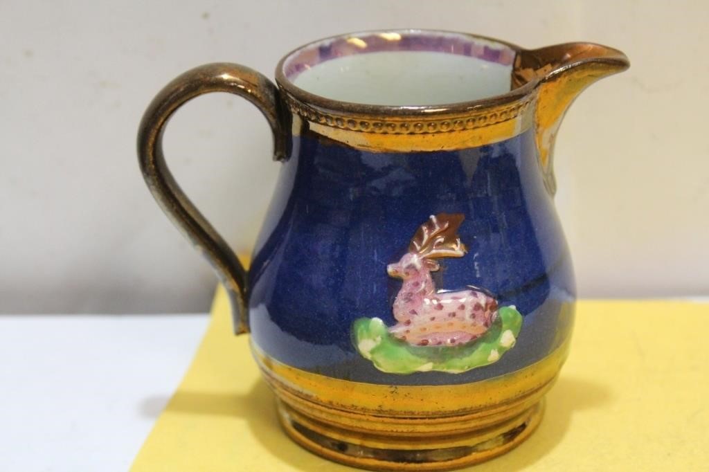 A Ceramic Lusterware Creamer