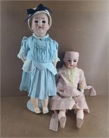 2 Vtg German K&R Dolls