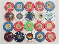 19 Various Laughlin Nevada Casino Chips