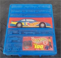 Hot Wheels case holds 100 cars with cars.