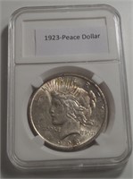 1923 PEACE $1 DOLLAR 90% SILVER US COIN