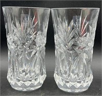 2 JG Durand Crystal Etched Glasses