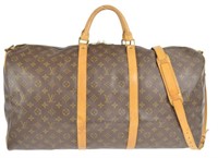 LOUIS VUITTON KEEPALL 60 BANDOLIERE TRAVEL BAG