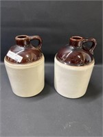 2 Beauce Canada handled stoneware jugs 6'h