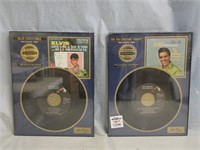 2 Elvis Presley 45 RPM Platinum and Gold Records