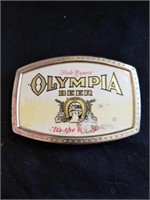 Vintage Olympia Beer belt buckle 3.5 in