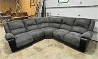 Gray & Black Sectional - See notes & Pics