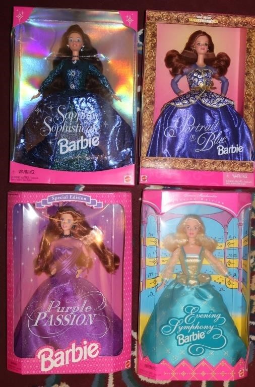 4pc Collectible Barbies