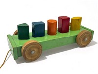 Holgate 1950’s wooden shape sorter pull car toy