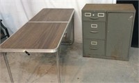 Metal Filing Cabinet & Folding Table VS-12