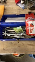 Tool box with tools, plastic pipe cutters