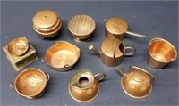 Group of Miniature Copper Cookware Items