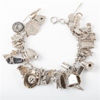 LOADED STERLING CHARM BRACELET