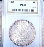 1886 Morgan Silver Dollar NAS - MS65