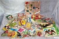 Lot of Vintage Advertising Labels in Plastic