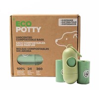 24-Pk ECO POTTY Compostable Poop Bags for Pets