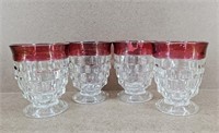 Ruby Colony Cubist Beverage Tumblers - set of 4