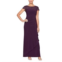 Size 6 Alex Evenings Women's Long Column Dress