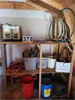 Shelf & Contents ( Jumper Cables, Electrical Box,