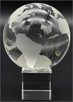 Crystal World Globe on Stand